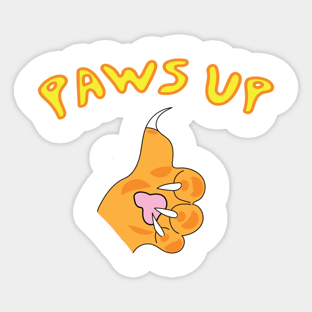 paws up thumbs up Sticker by SkelBunny